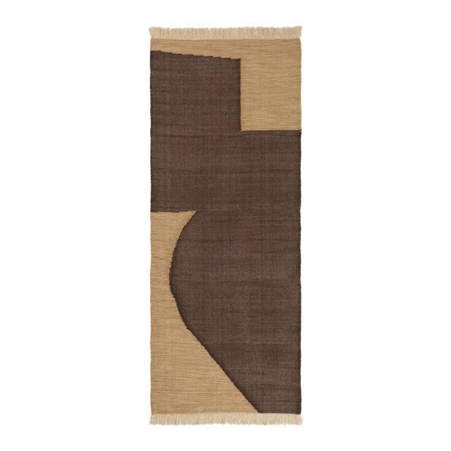 Covor maro ciocolata din fibre sintetice 80x200 cm Forene Ferm Living