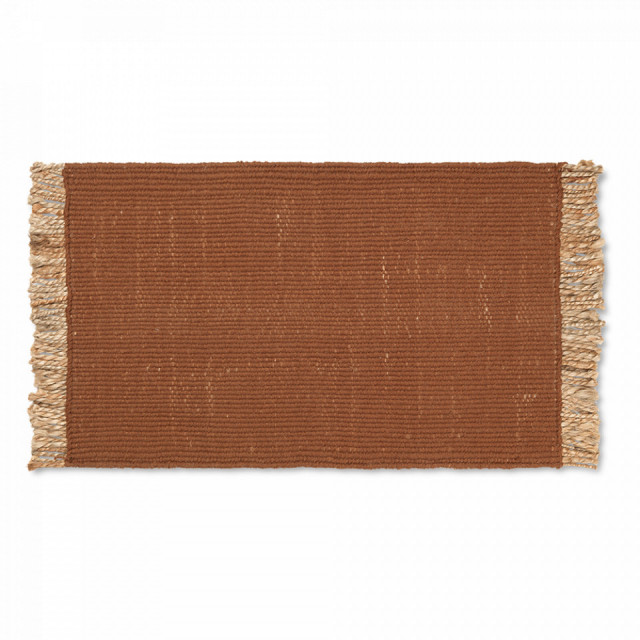 Covor maro din fibre 50x80 cm Block Ferm Living