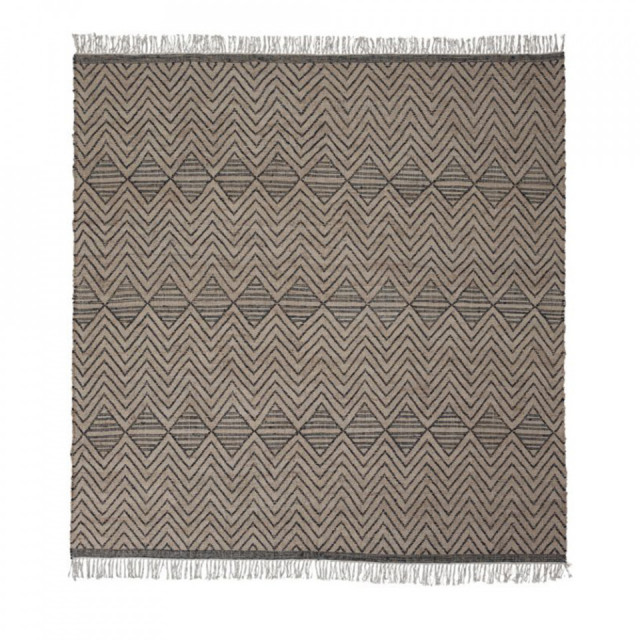 Covor maro din lana si iuta 250x250 cm Ranjar House Doctor