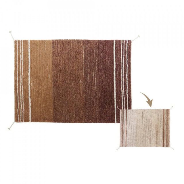 Covor multicolor din bumbac 120x160 cm Toffee Twin Reversible Lorena Canals