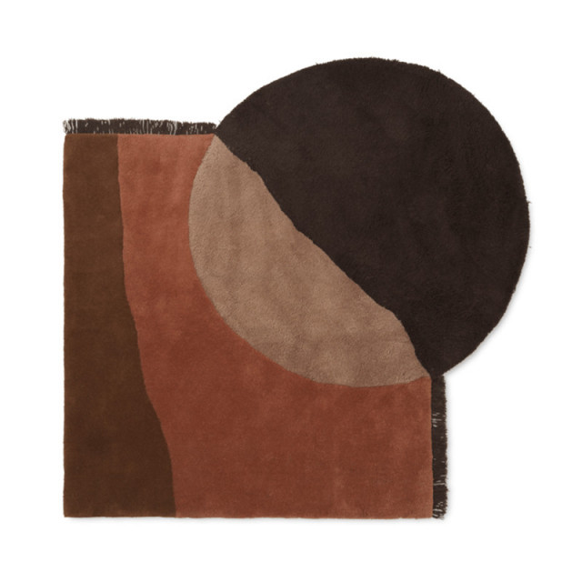 Covor multicolor din fibre naturale 180x180 cm Vera Ali Ferm Living