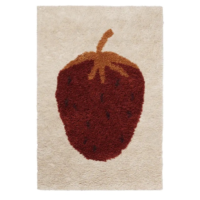 Covor multicolor din lana 80x120 cm Fruticana Strawberry Ferm Living