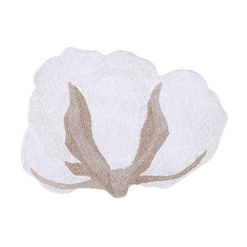 Covor pentru copii ivoriu din bumbac 120x130 cm Cotton Flower Lorena Canals