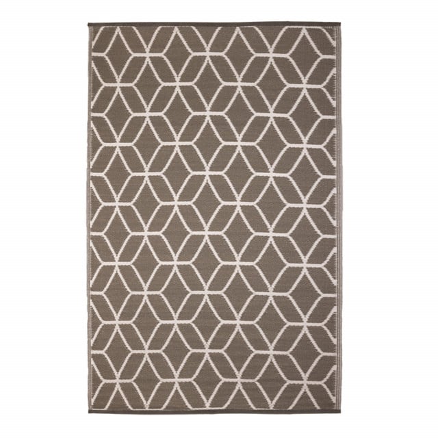 Covor reversibil pentru exterior bej/alb din fibre sintetice 120x189 cm Graphic Esschert Design