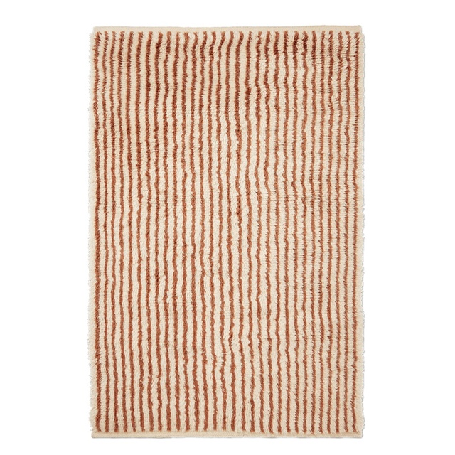 Covor rosu/alb antic din fibre naturale 120x180 cm Kami Ferm Living