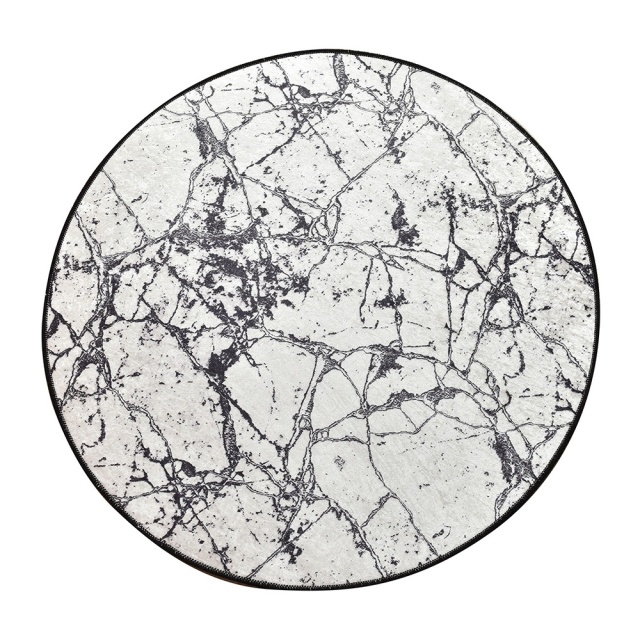 Covoras de baie alb/multicolor din fibre sintetice 100 cm Marble The Home Collection