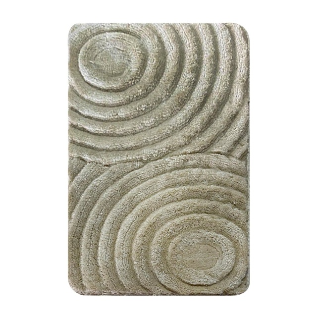 Covoras de baie gri piatra din fibre sintetice 70x120 cm Wave The Home Collection