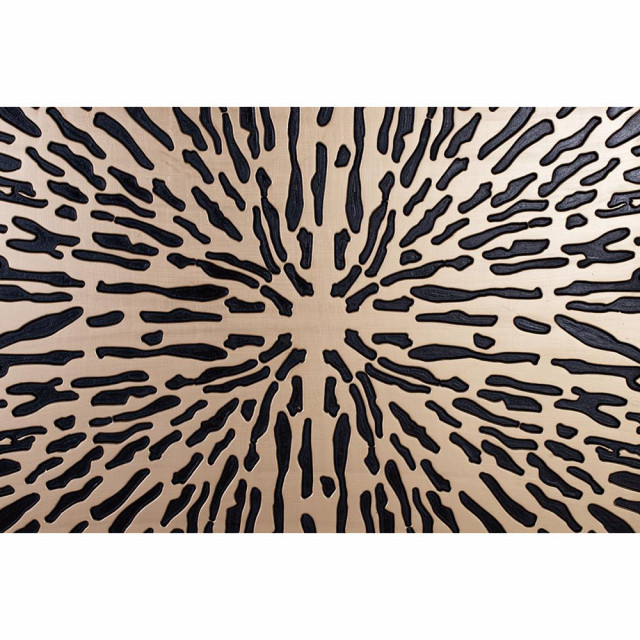 Decoratiune de perete aurie /neagra din lemn 120x120 cm Justin Giner y Colomer