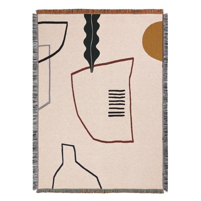 Decoratiune de perete multicolora din bumbac 120x170 cm Mirage Ferm Living