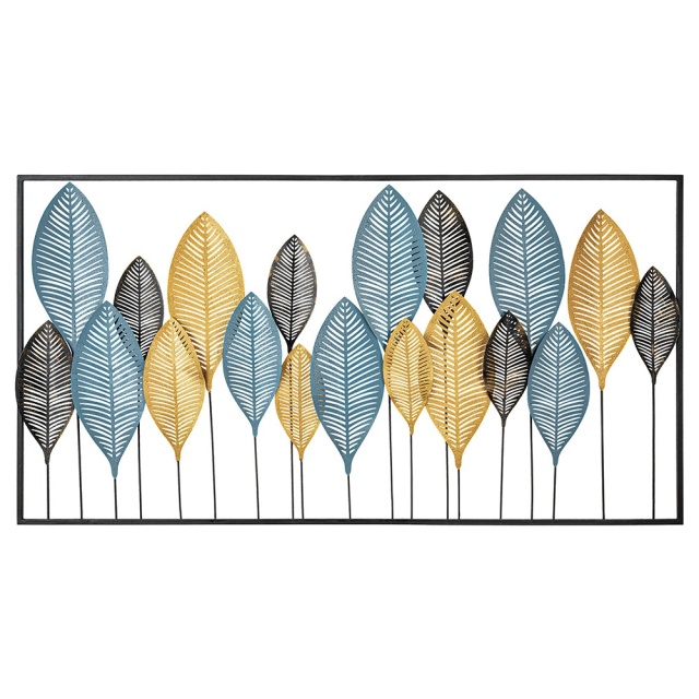 Decoratiune de perete multicolora din metal 60x115 cm Zevahir The Home Collection