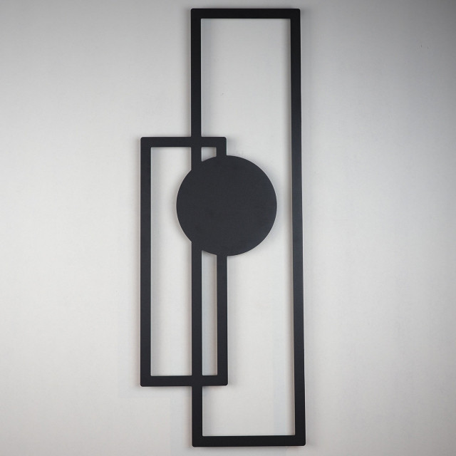 Decoratiune de perete neagra din metal 32x85 cm Trident The Home Collection