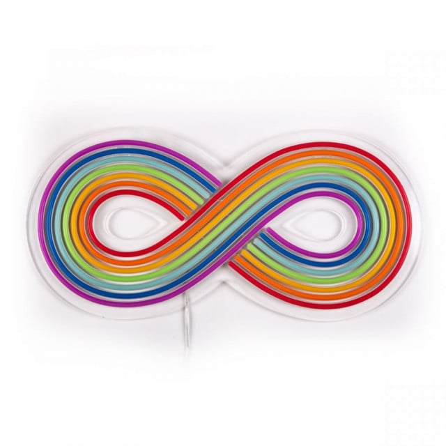 Decoratiune luminoasa multicolora din plastic Rainbow Revolution Seletti