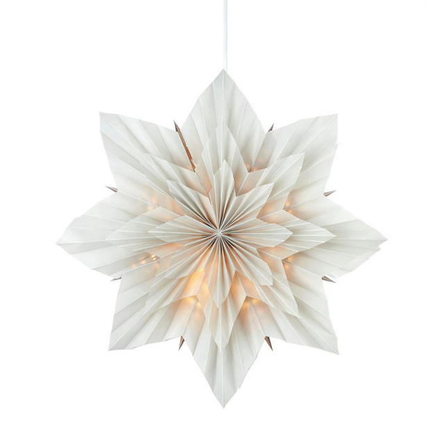Decoratiune luminoasa suspendabila gri din hartie Neela Mini Markslojd