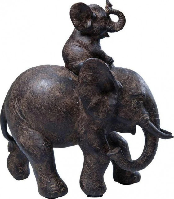 Decoratiune maro din plastic 19 cm Elephante Dumbo Kare