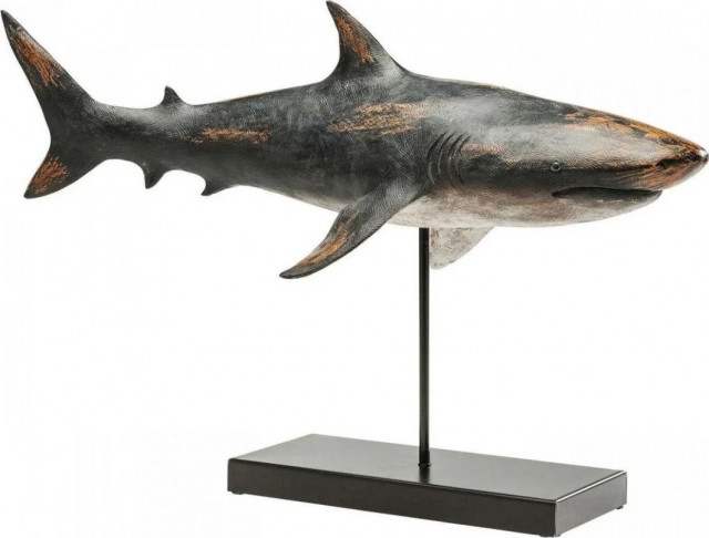 Decoratiune maro/gri din fibre sintetice 39 cm Shark Kare