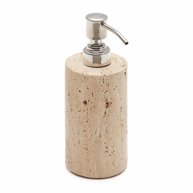 Dispenser sapun lichid bej din piatra 7 cm Macre Kave Home