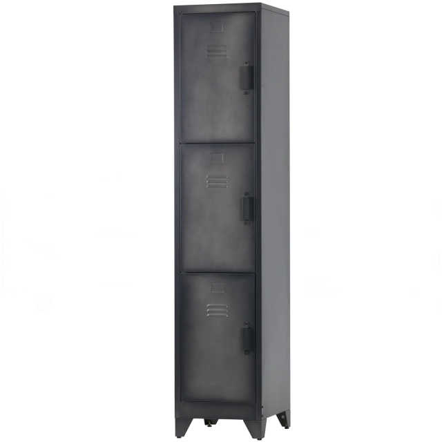 Dulap negru din metal 180 cm Locker Cas Woood