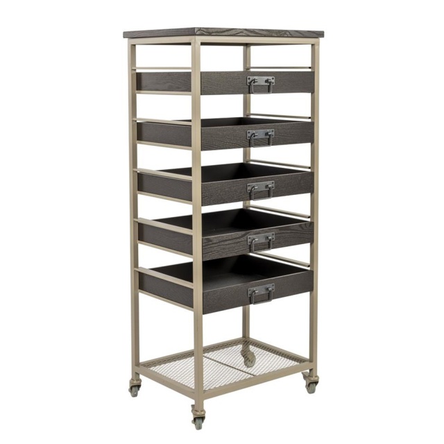 Etajera gri/bej din metal 120 cm Botan The Home Collection