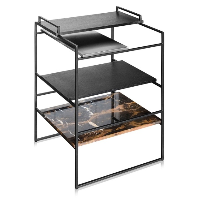 Etajera neagra din marmura 75 cm Architect Versmissen