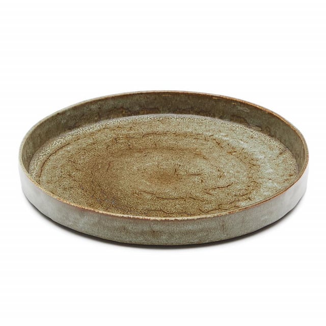 Farfurie intinsa maro din ceramica 23 cm Serni Kave Home