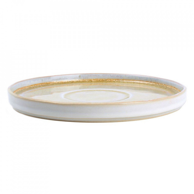 Farfurie pentru desert crem/aurie din ceramica 16 cm Glister Fine2Dine