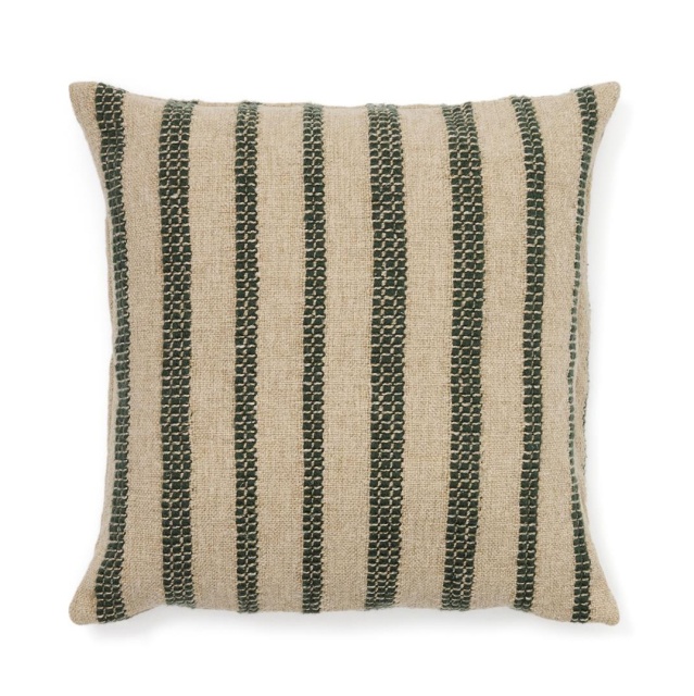 Fata de perna crem/verde din fibre 50x50 cm Naila Kave Home