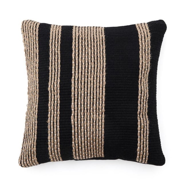 Fata de perna neagra/maro din bumbac 50x50 cm Aylin Kave Home