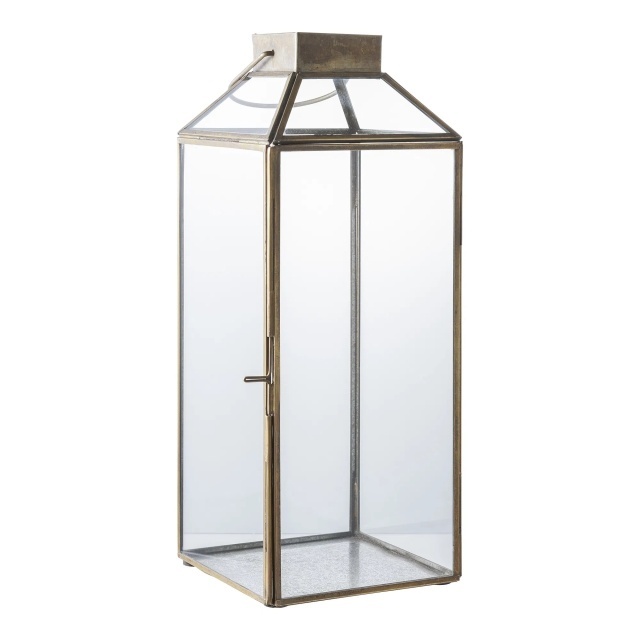 Felinar maro alama/transparent din sticla 35 cm Mysore House Nordic