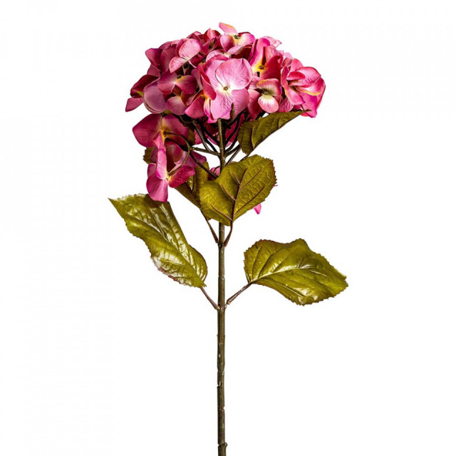 Floare artificiala roz din poliester 80 cm Hortensia Vical Home