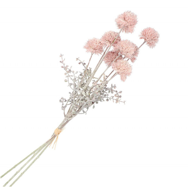 Floare artificiala roz din poliester si metal 60 cm Paks Homla