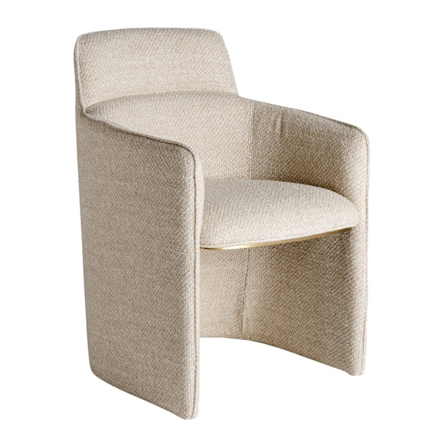 Fotoliu bej din textil Mayun Vical Home