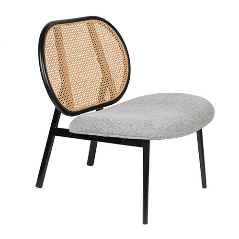 Fotoliu gri din textil Spike Zuiver