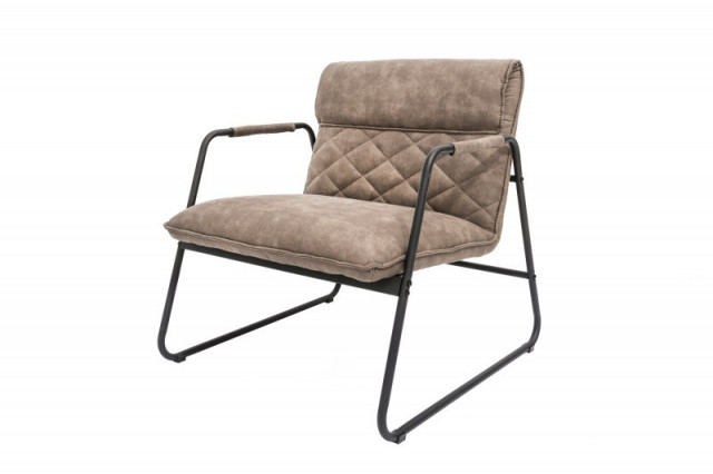 Fotoliu maro din textil Mustang Lounger The Home Collection