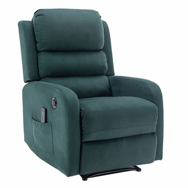 Fotoliu recliner verde din catifea Pegas M The Home Collection