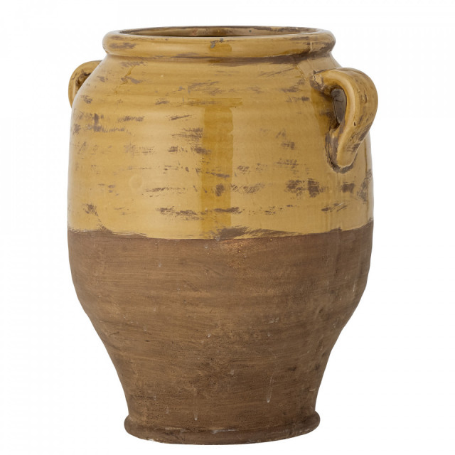 Ghiveci decorativ maro/galben din ceramica 25x30 cm Tao Bloomingville