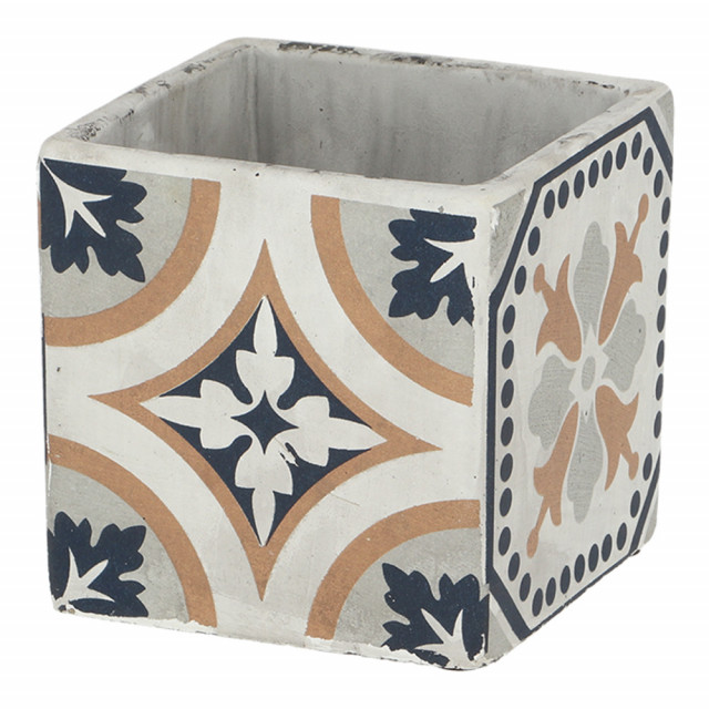 Ghiveci multicolor din ciment 11x11 cm Portuguese S Esschert Design