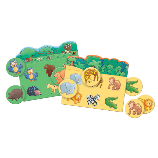 Joc de memorie multicolor din carton Animals Lotto Djeco