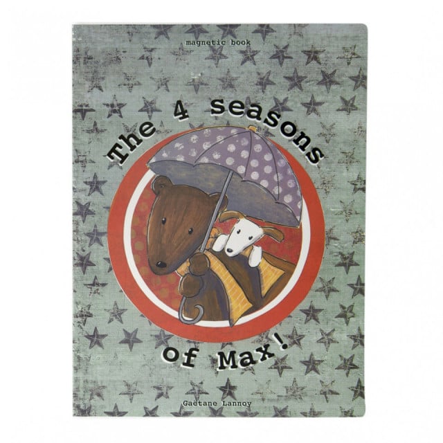 Joc interactiv tip carte multicolor din carton Magnetic Seasons Of Max Egmont Toys