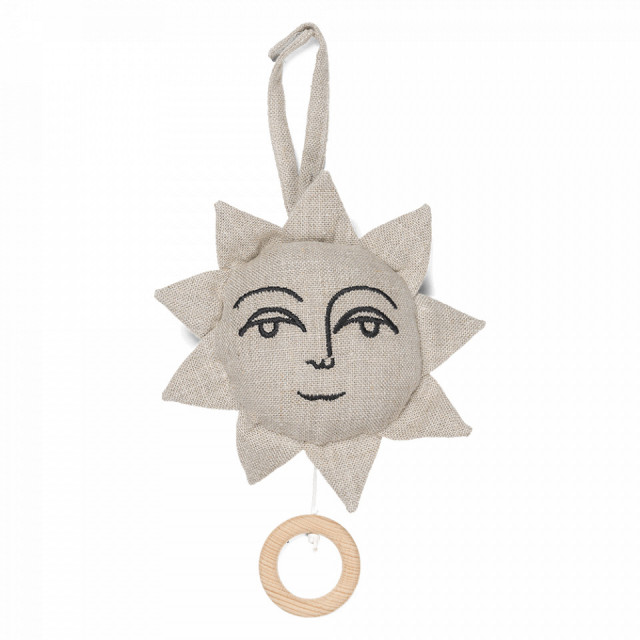 Jucarie muzicala crem din fibre naturale Sun Ferm Living