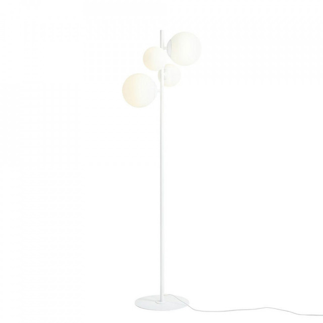 Lampadar alb din metal cu 4 becuri 161 cm Bloom Aldex