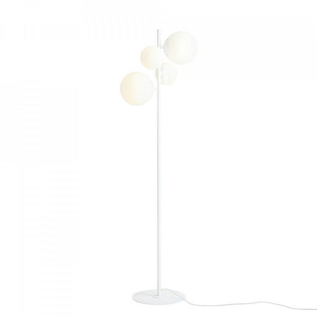 Lampadar alb din sticla cu 4 becuri 161 cm Bloom Aldex