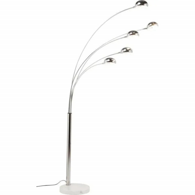 Lampadar argintiu din metal cu 5 becuri 220 cm Five Fingers Kare