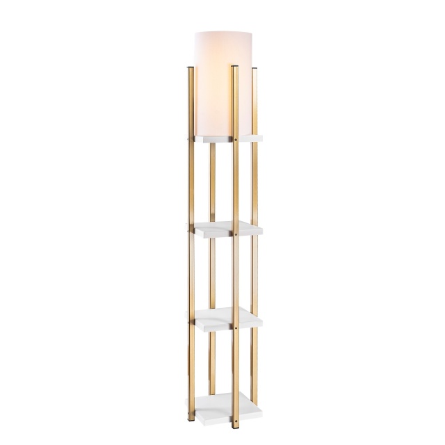 Lampadar auriu/alb din metal 130 cm Norah Shae The Home Collection