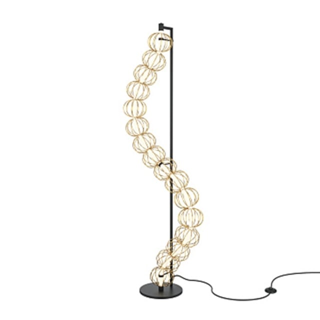 Lampadar auriu din metal cu LED 155 cm Cage Maytoni