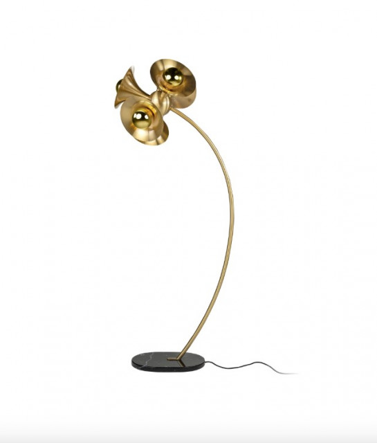 Lampadar dimabil maro/negru din marmura cu 5 becuri 183 cm Jazz Versmissen