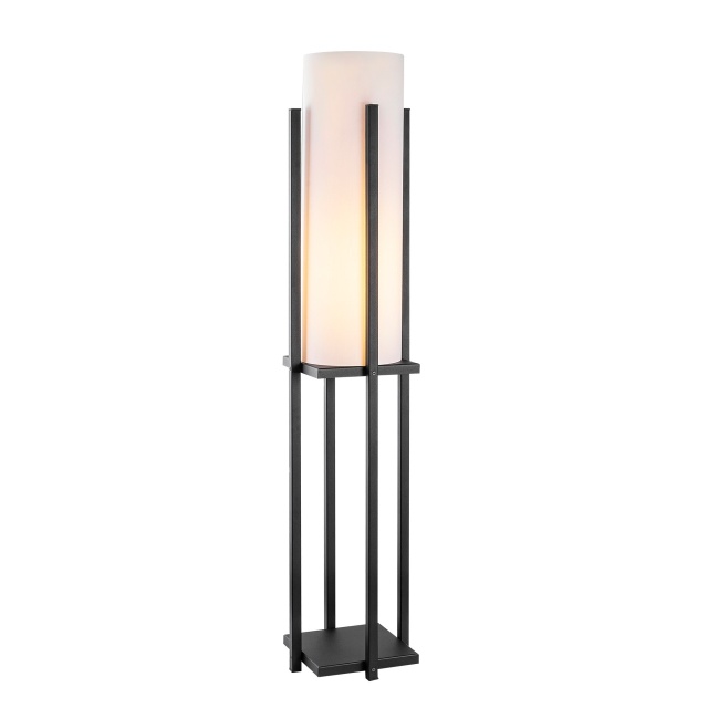 Lampadar negru/alb din metal 130 cm Billy The Home Collection