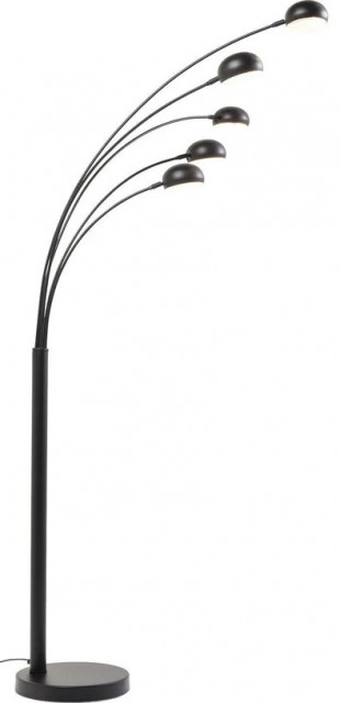 Lampadar negru din metal cu 5 becuri 201 cm Five Finger Kare