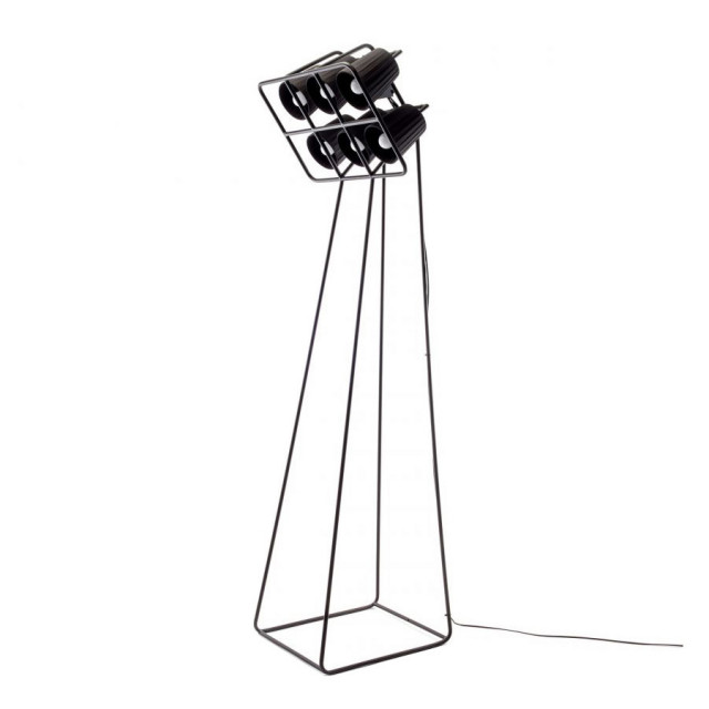 Lampadar negru din metal cu 6 becuri 180 cm Multilamp Dimmer Seletti