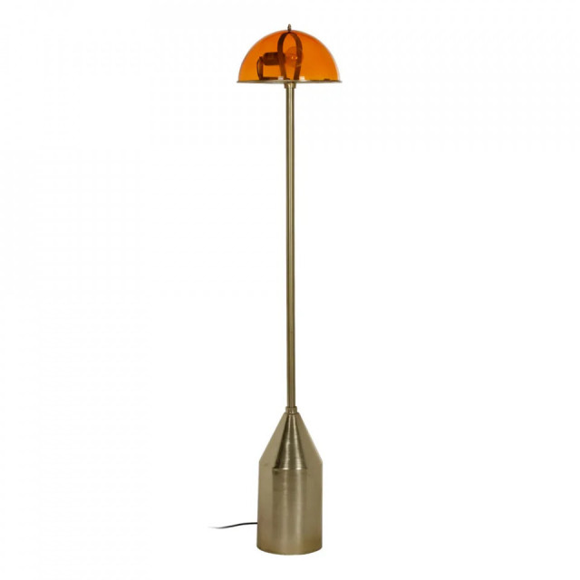 Lampadar portocaliu/auriu din sticla si fier 156 cm Portland Denzzo