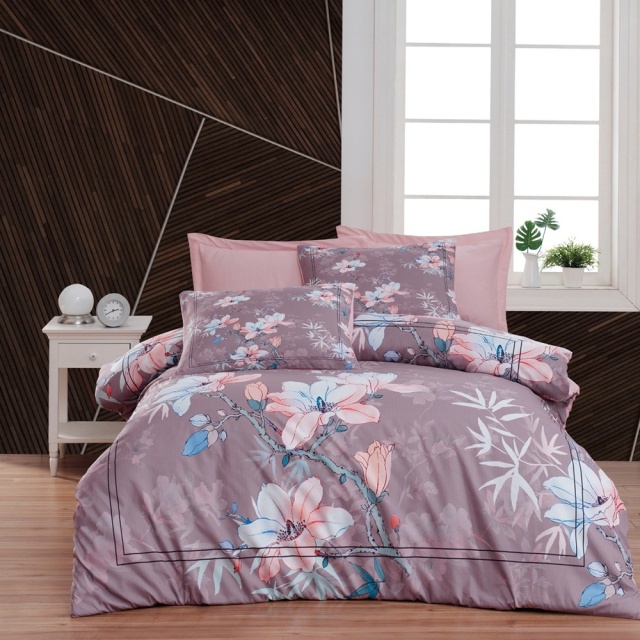 Lenjerie pat multicolora din bumbac Teffes Double The Home Collection